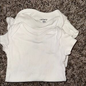 Carter's White Short Sleeve Tees Essential Cotton Tops